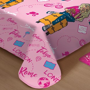 Manta Disney Soft Solteiro 1,50 x 2,00m Barbie Viagens Jolitex