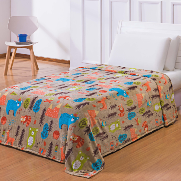 Manta Flannel Andreza Infantil - Floresta Manta Flannel Andreza Infantil - Floresta