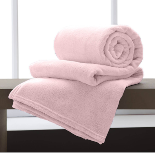 Manta fleece Casal 1,80 x 2,20 Microfibra Arte&Cazza Lisa - Telha