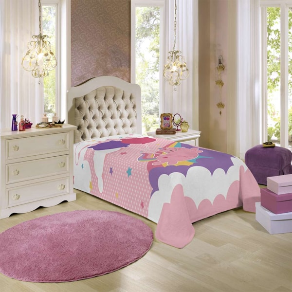 Manta Infantil Fleece Soft Fantasy Cat - Lepper Manta Infantil Fleece Soft Fantasy Cat - Lepper