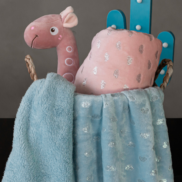 Manta Nuvenzinhas 75cm x 100cm Linha Camesa Baby - Azul Manta Nuvenzinhas 75cm x 100cm Linha Camesa Baby - Azul