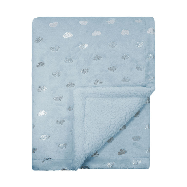 Manta Nuvenzinhas 75cm x 100cm Linha Camesa Baby - Azul