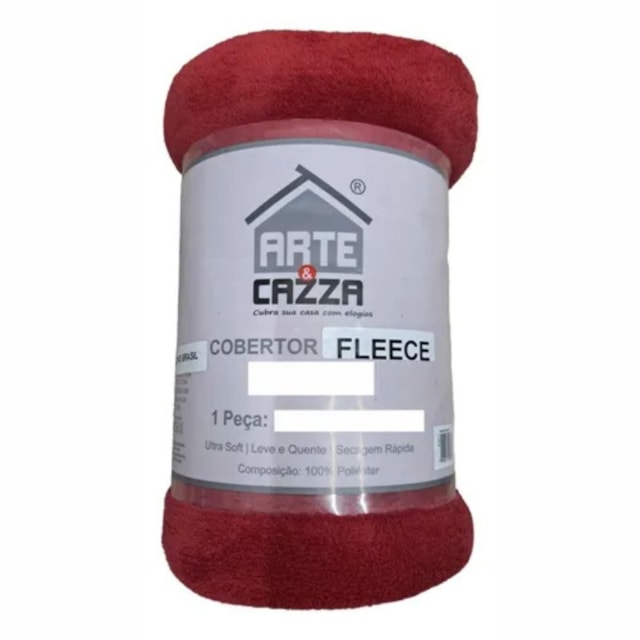 Manta Queen Fleece Microfibra 2,20m x 2,40m Lisa - Arte&Cazza (confira cores)