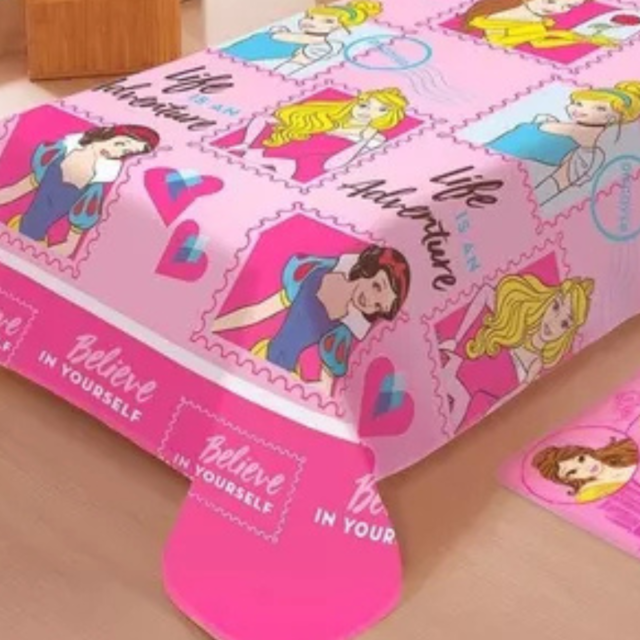 Manta Solteiro Fun 1,50m x 2,00 Jolitex - Amigas Princesas