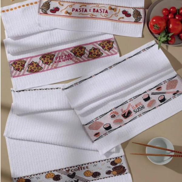 Pano de Copa Bella Cucina 45cm x 65cm Lufamar - (Confira estampas) Pano de Copa Bella Cucina 45cm x 65cm Lufamar - (Confira estampas)