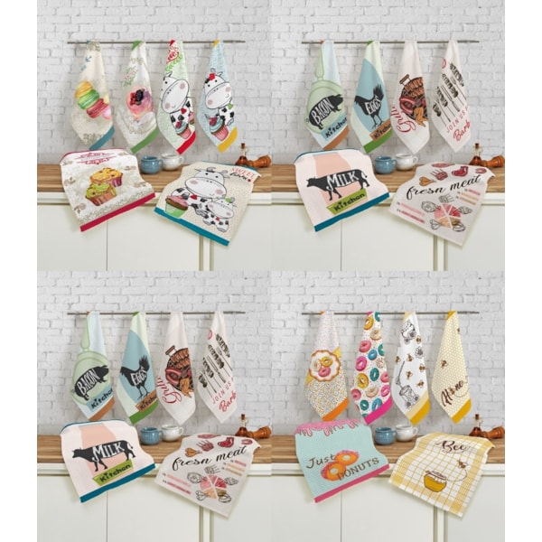 Pano de Copa Fiori 06 Pçs 46cm x 65 Teka - Estampas Sortidas Pano de Copa Fiori 06 Pçs 46cm x 65 Teka - Estampas Sortidas