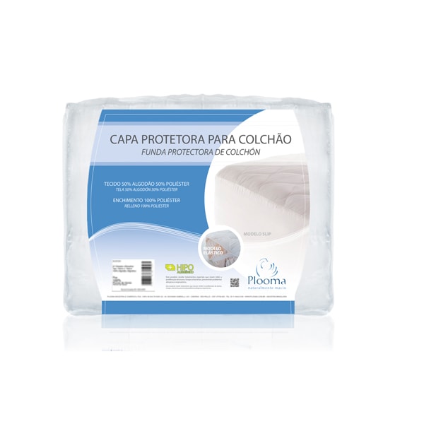 Protetor de colchão Casal 1,40 X 1,90 Impermeável Slip Plooma Protetor de colchão Casal 1,40 X 1,90 Impermeável Slip Plooma
