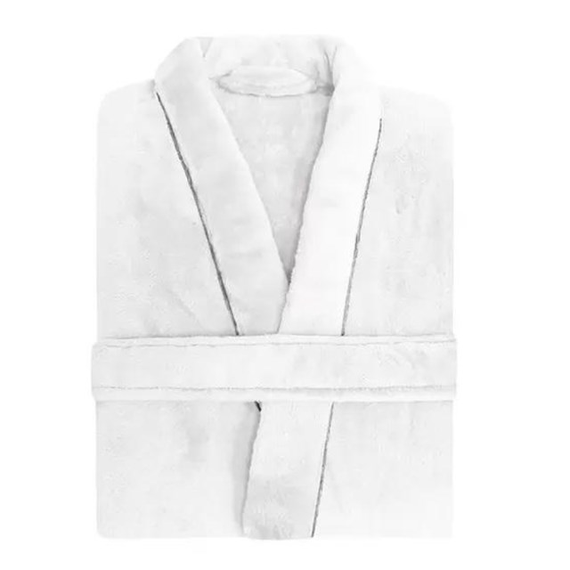 Roupão 300 Toque de Seda Branco Kacyumara -(Confira tamanhos disponíveis)