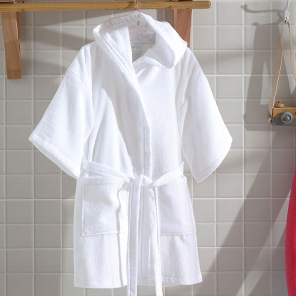 Roupão Aveludado Infantil Dohler KidsVelour Com Capuz Branco - P Roupão Aveludado Infantil Dohler KidsVelour Com Capuz Branco - P