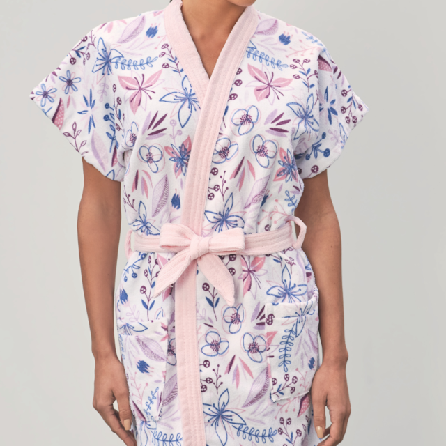 Roupão Aveludado Quimono Adulto Curto Estampado Luau Lepper - (Confira tamanhos disponíveis)
