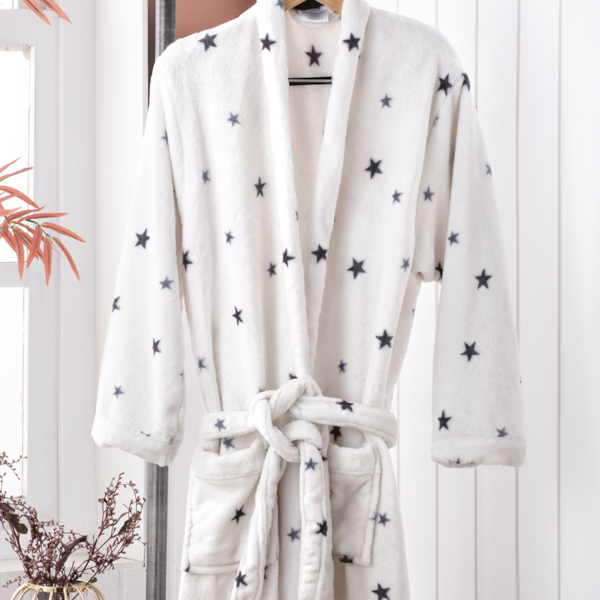 Roupão de Banho Microfibra Adulto Vintage Stars Kacyumara P