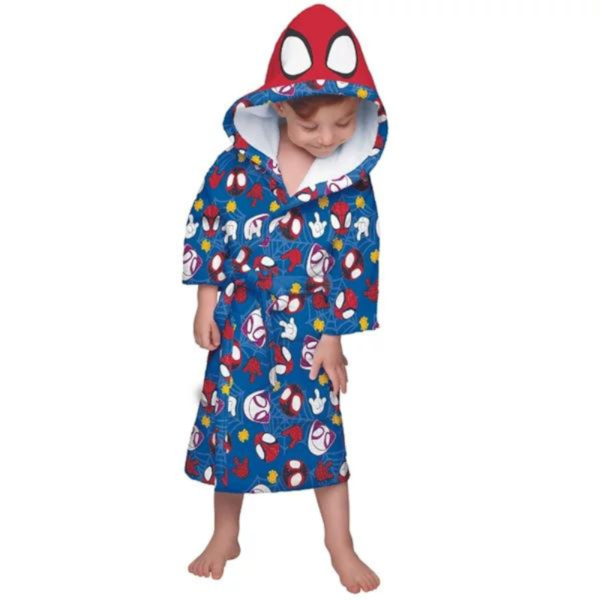 Roupão Infantil Estampado Aveludado Quimono Com Capuz Lepper - Spider Man (confira tamanhos) Roupão Infantil Estampado Aveludado Quimono Com Capuz Lepper - Spider Man (confira tamanhos)