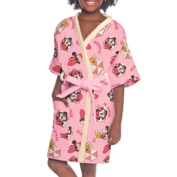 Roupão Infantil Estampado Aveludado Quimono Lepper - Minnie (confira tamanhos) Roupão Infantil Estampado Aveludado Quimono Lepper - Minnie (confira tamanhos)
