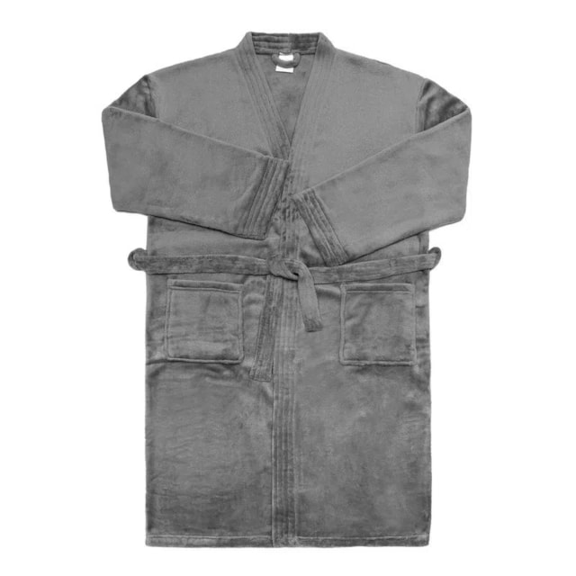 Roupão Masculino Loft Flannel Fleece Buettner - Cinza (M) - M