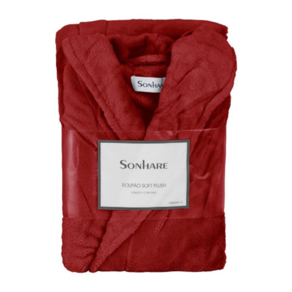 Roupão Soft Plush Longo c/ Xale Linha Sonhare Sultan - Vermelho (confira tamanhos) Roupão Soft Plush Longo c/ Xale Linha Sonhare Sultan - Vermelho (confira tamanhos)