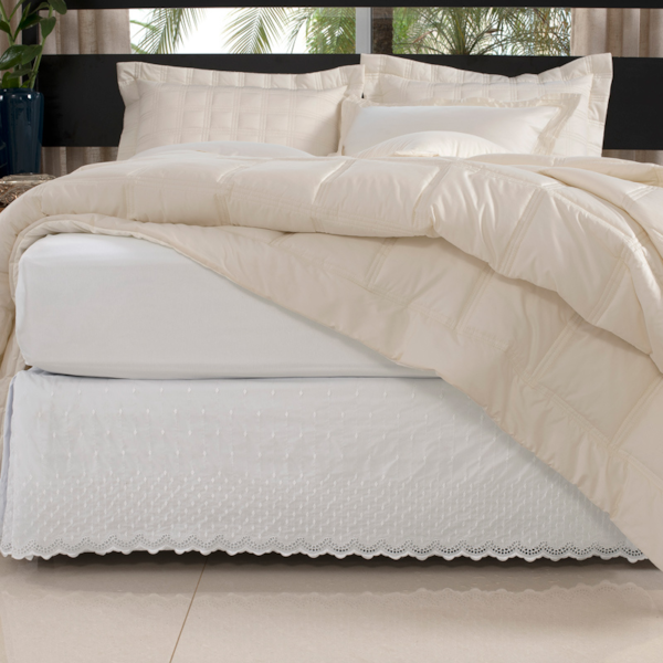 Saia p/ Cama Box Solteiro Probox Laise 180 Fios Lavive - Branco Saia p/ Cama Box Solteiro Probox Laise 180 Fios Lavive - Branco