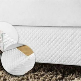 Saia para Cama Box Queen Matelassada Juma - Branco