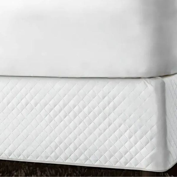 Saia para Cama Box Queen Matelassada Juma - Branco Saia para Cama Box Queen Matelassada Juma - Branco