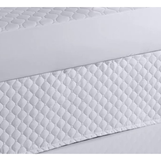 Saia para Cama Box Solteiro Poá Ultrawave Altenburg - Branco