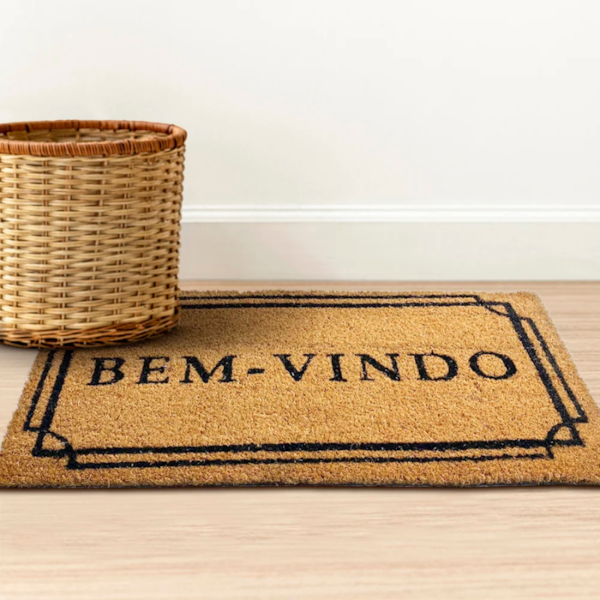 Tapete Capacho Bem -Vindo Fibra de Coco 30cm x 60cm Corttex – Bege Tapete Capacho Bem -Vindo Fibra de Coco 30cm x 60cm Corttex – Bege
