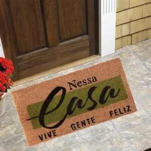 Tapete Capacho Bem -Vindo Fibra de Coco 30cm x 60cm Corttex – Gente Feliz