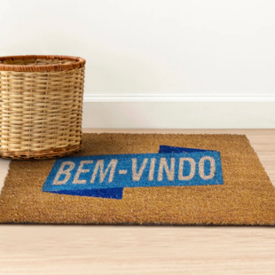 Tapete Capacho Bem -Vindo Fibra de Coco 40cm x 60cm Corttex – Bem-Vindo Faixa