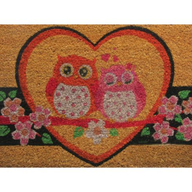 Tapete Capacho Bem -Vindo Fibra de Coco 40cm x 60cm Corttex – Coruja