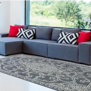 Tapete Eco Nature Divine 2,00m x 2,50m J Serrano - Bege/Chumbo