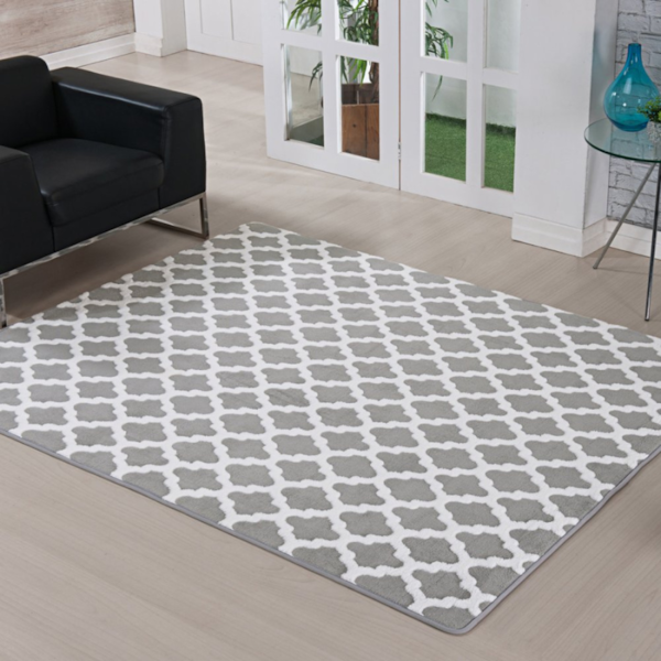 Tapete Grafith p/ Sala e Quarto 1,50m x 2m Linha Home Andreza - Cinza Tapete Grafith p/ Sala e Quarto 1,50m x 2m Linha Home Andreza - Cinza