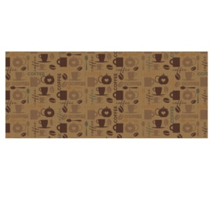 Tapete Passadeira Antiderrapante Tropical 43cmx130cm Kapazi  - CARAMELO