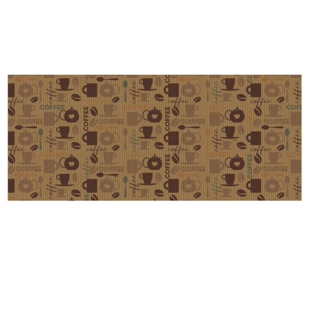 Tapete Passadeira Antiderrapante Tropical 43cmx130cm Kapazi  - CARAMELO
