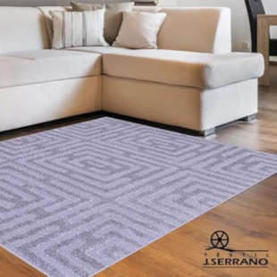 Tapete Realce Eden 1,00m x 1,50m J Serrano - Cinza