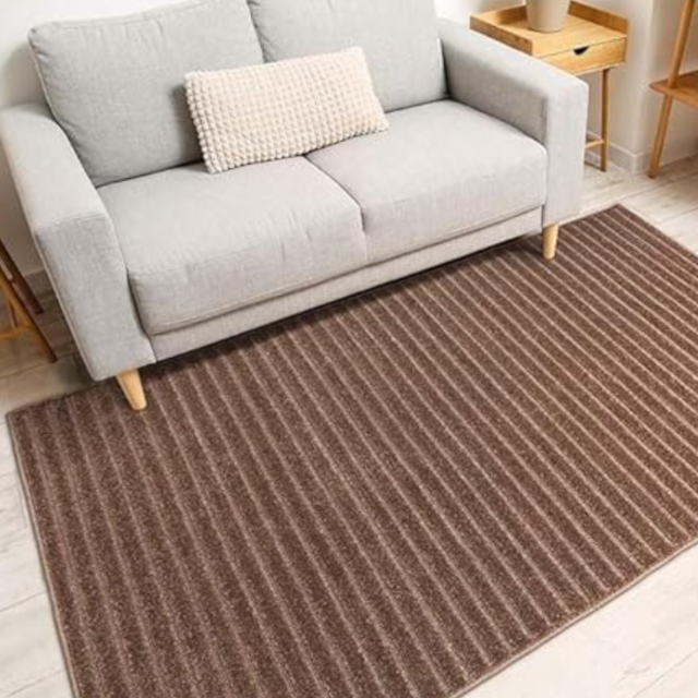 Tapete Realce Listras 1,00m x 1,50m J Serrano - Taupe