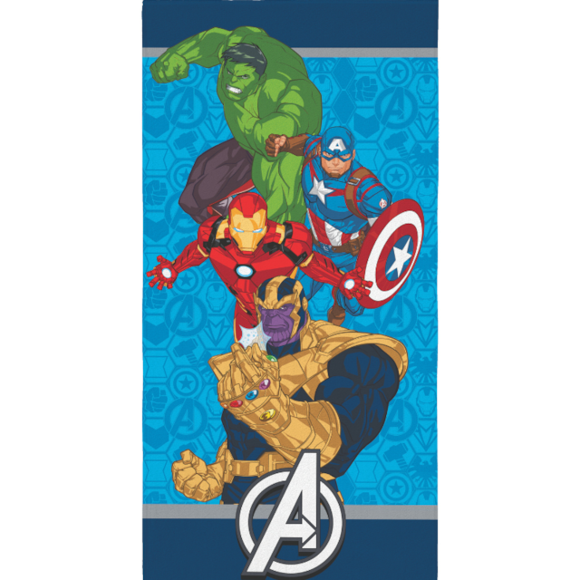 Toalha de Banho Infantil Aveludada 70cm x 1,40 Personagens Lepper - Avengers