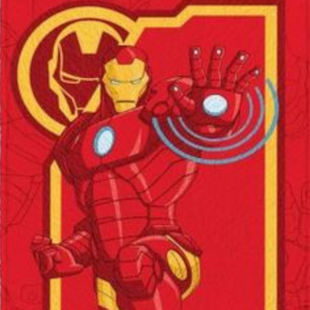 Toalha de Banho Infantil Felpuda  60cm x 1,20m Avengers Lepper - Homem de Ferro