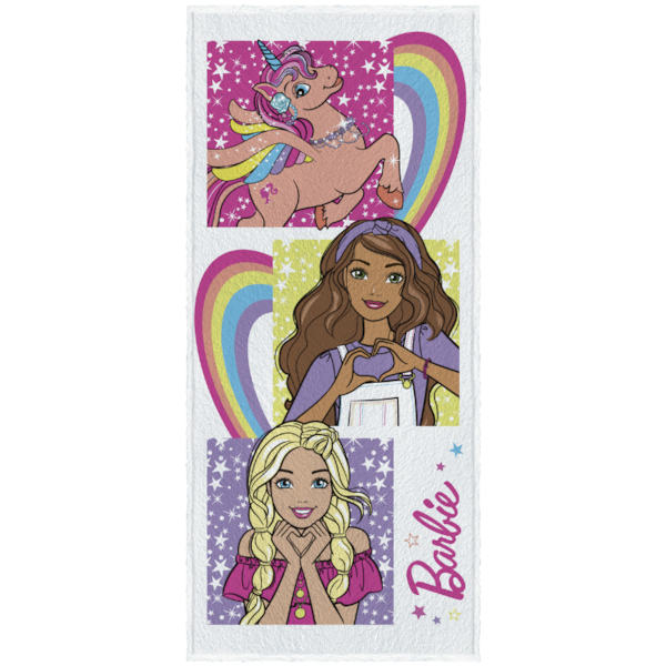 Toalha de Banho Infantil Felpuda 60cm x 1,20m Personagens Lepper - Barbie Toalha de Banho Infantil Felpuda 60cm x 1,20m Personagens Lepper - Barbie