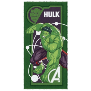 Toalha de Banho Infantil Felpuda Estampada 60cm x 1,20m Lepper - Hulk