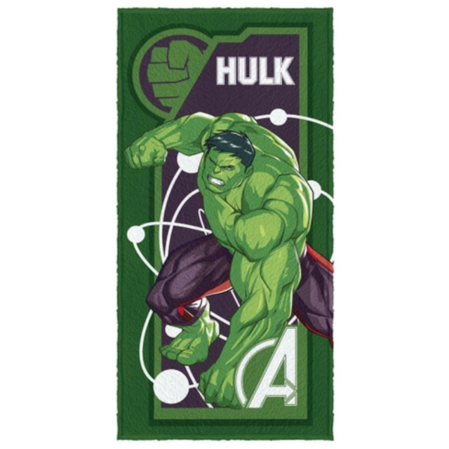 Toalha de Banho Infantil Felpuda Estampada 60cm x 1,20m Lepper - Hulk