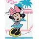 Toalha de Banho Infantil Felpuda Minnie Mouse Lepper - BRANCO