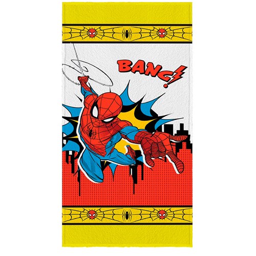 Toalha de Banho Infantil Felpuda Spider Man II  Lepper  - VERMELHO