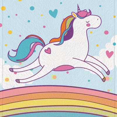 Toalha de Banho Infantil Felpuda Unicórnio Lepper