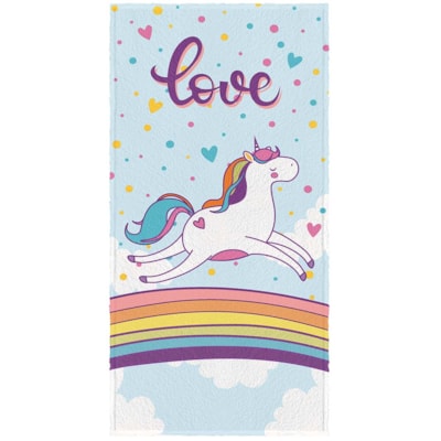 Toalha de Banho Infantil Felpuda Unicórnio Lepper