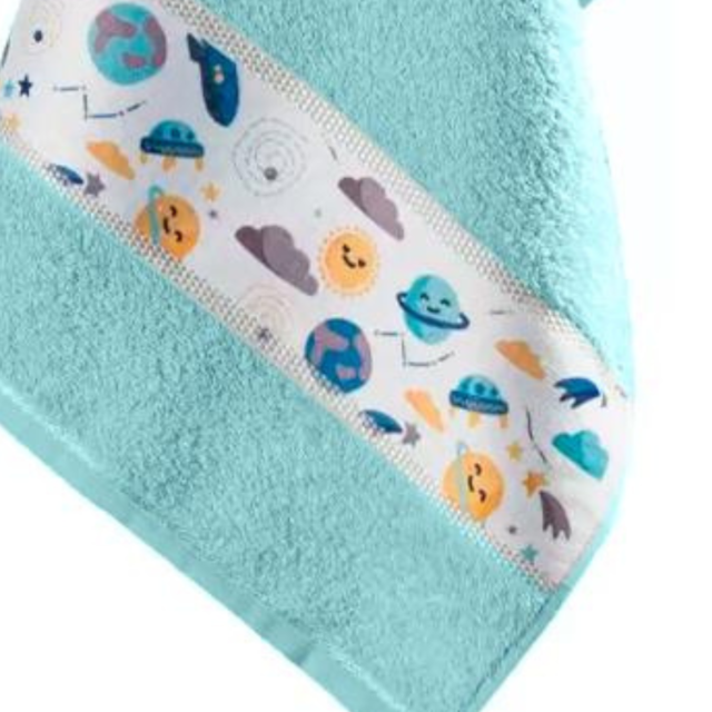 Toalha de Banho Infantil Space Routes 70xm X 1,30m Lufamar - Planet 0414