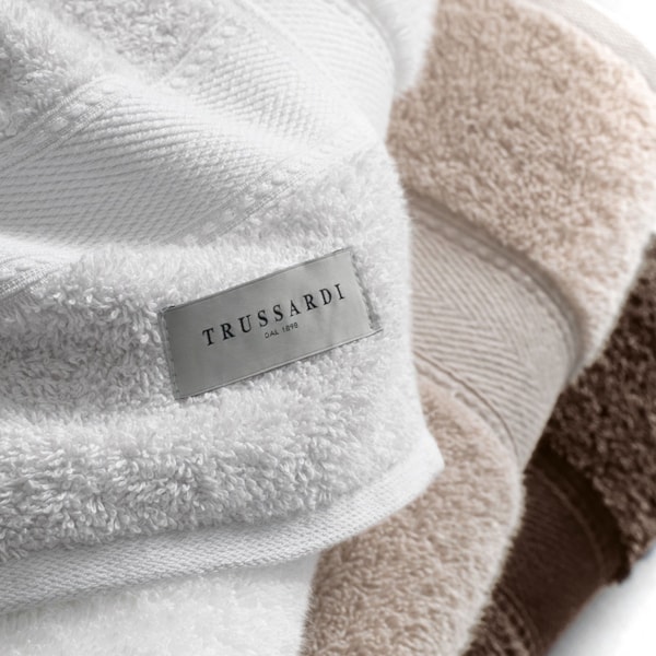 Toalha de Banho Trussardi 100% Algodão Egípcio Egitto Elegance - Branco Toalha de Banho Trussardi 100% Algodão Egípcio Egitto Elegance - Branco