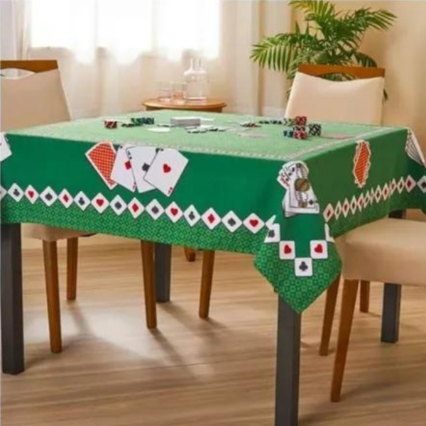 Toalha de Mesa Quadrada 1,50m x 1,50m Lepper Jogo - Baralho Toalha de Mesa Quadrada 1,50m x 1,50m Lepper Jogo - Baralho