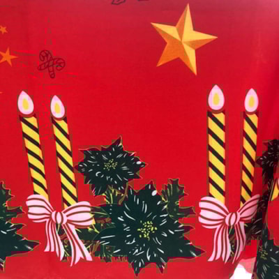 Toalha de Mesa Quadrada Natalina Salehtex