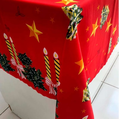 Toalha de Mesa Quadrada Natalina Salehtex