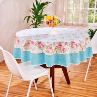 Toalha de Mesa Redonda Pop1,55m 4 lugares Estampada Lepper- Jéssica