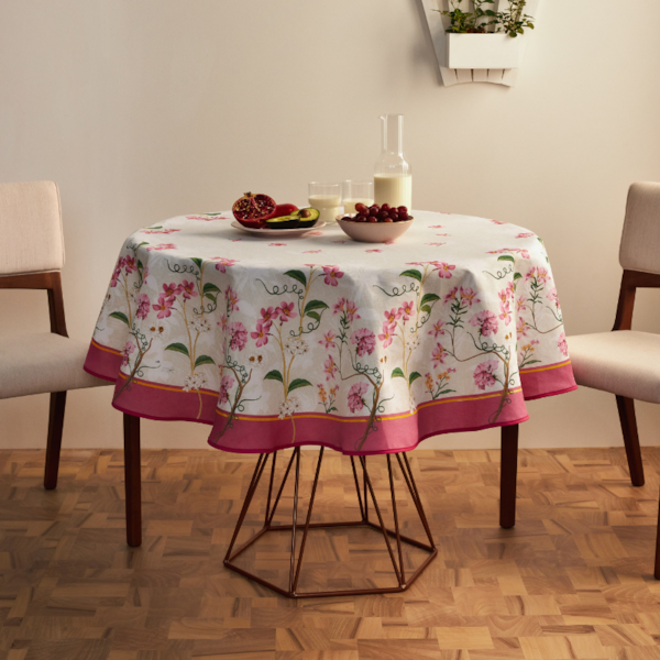 Toalha de Mesa Redonda Pop1,55m 4 lugares Estampada Lepper- Terraço Toalha de Mesa Redonda Pop1,55m 4 lugares Estampada Lepper- Terraço
