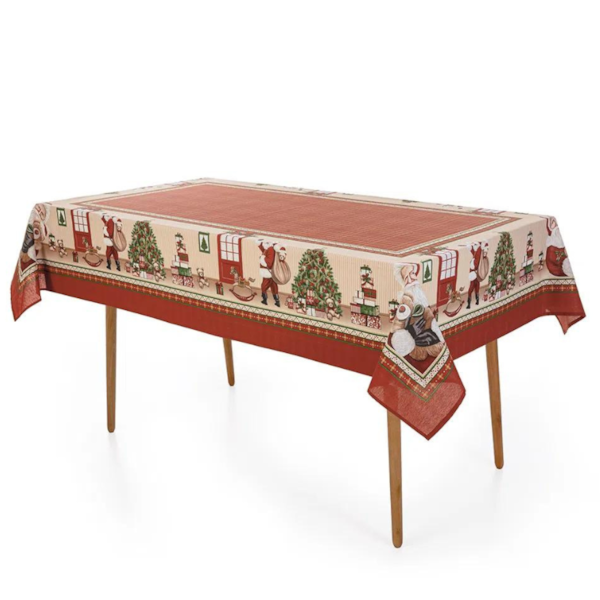 Toalha de Mesa Retangular 1,40m X 2,50m Linha Natal Karsten - Noite Mágica Toalha de Mesa Retangular 1,40m X 2,50m Linha Natal Karsten - Noite Mágica